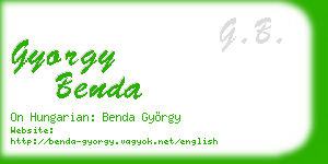 gyorgy benda business card